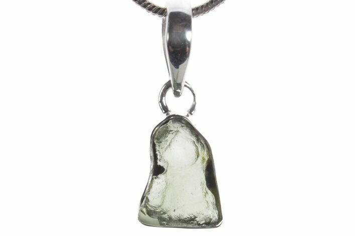 Green Moldavite Tektite Pendant ( g) - Czech Republic #353953